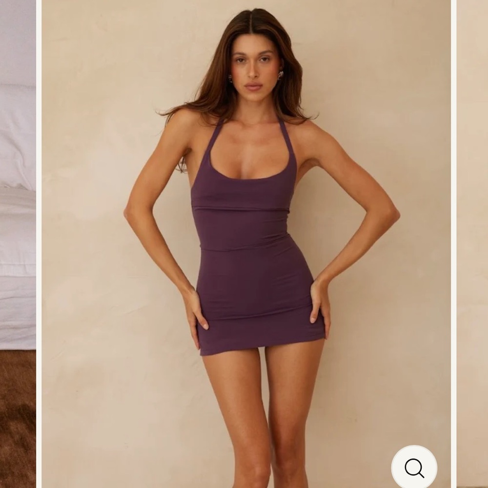 Amelie Teje Purple mini dress